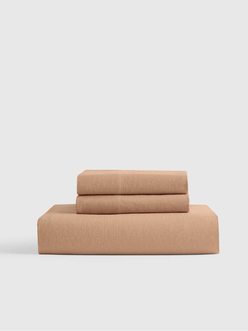 New Quince European Linen Fitted Sheet Set King (3 piece) - Latte $144